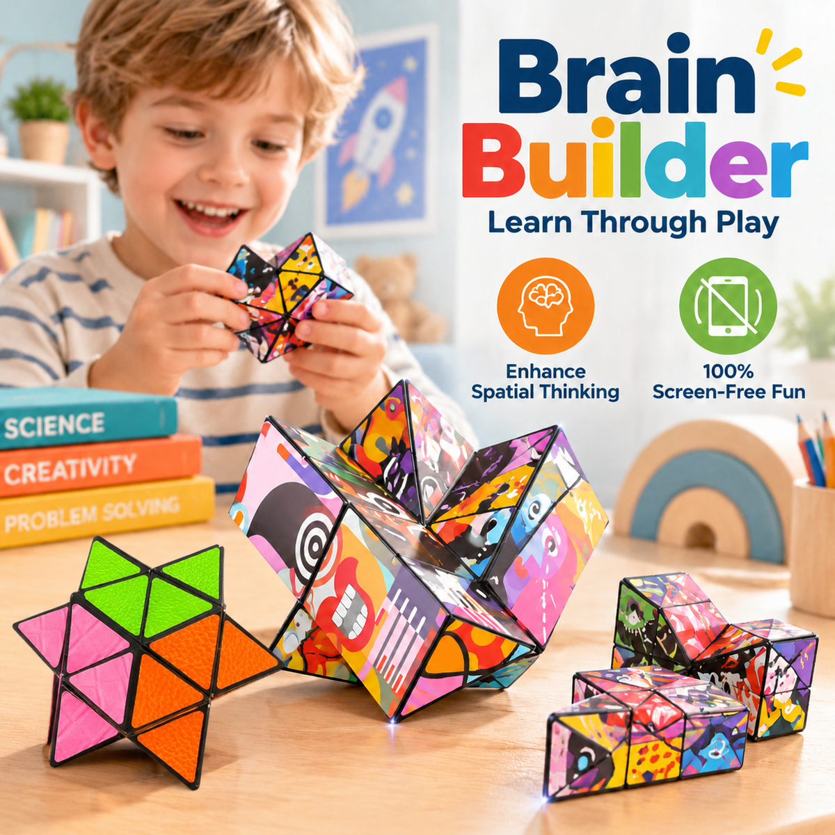 💥LAST DAY SALE 50%OFF - The Ultimate 3D Shape-Shifting Magic Cube!