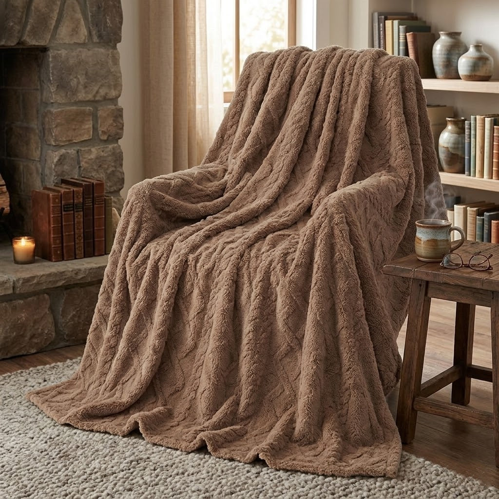 Tufted Jacquard Velvet Blanket