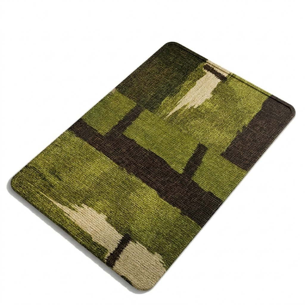 Retro Vintage Green Diatom Mud Bath Mat