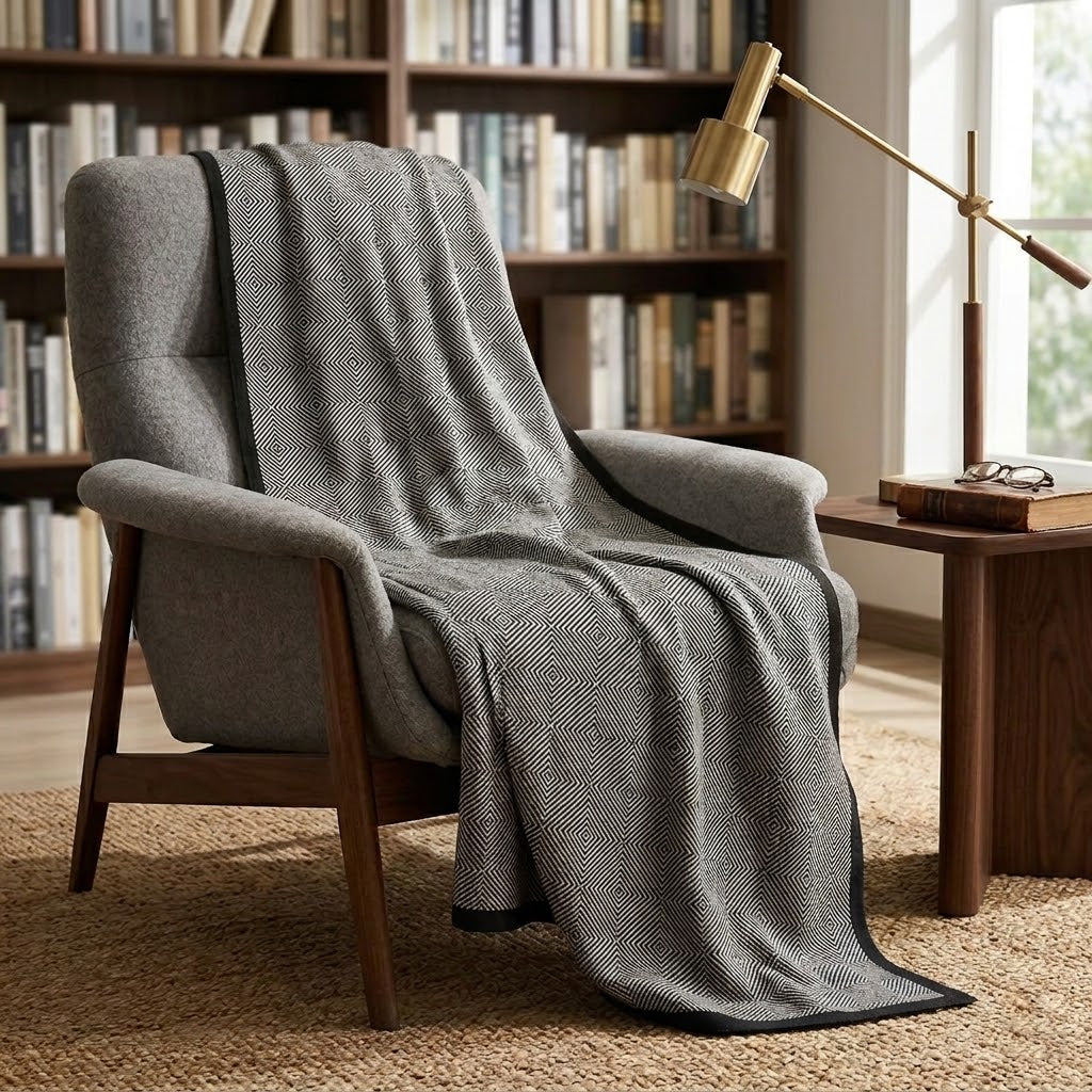 Modern Reversible Woven Blanket