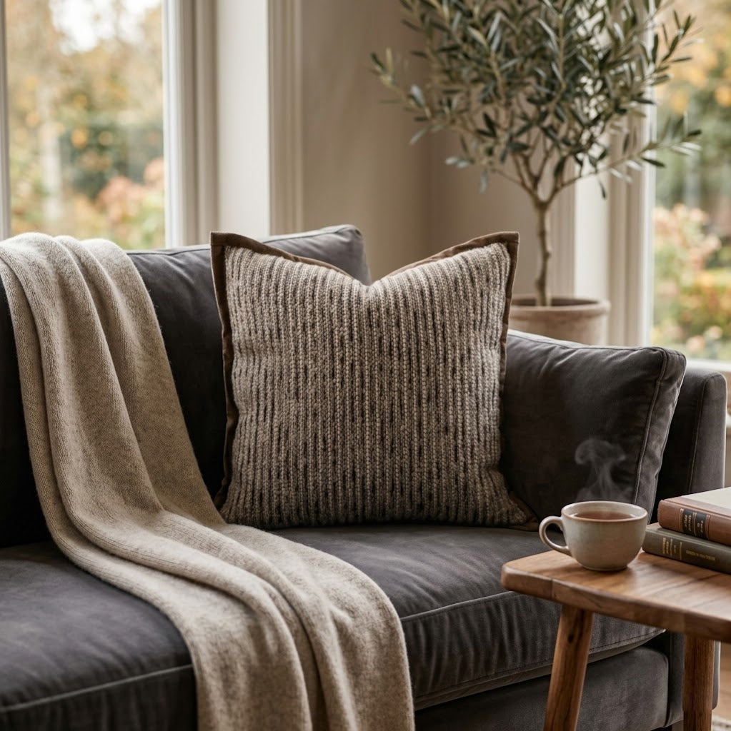 Striped Wide-Edge Cushion Cover