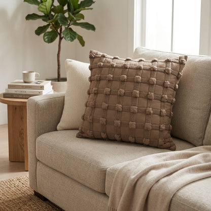 Wabi-Sabi Geometric Bubble Cushion Cover