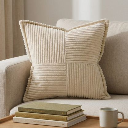 Corduroy Striped Cushion Cover