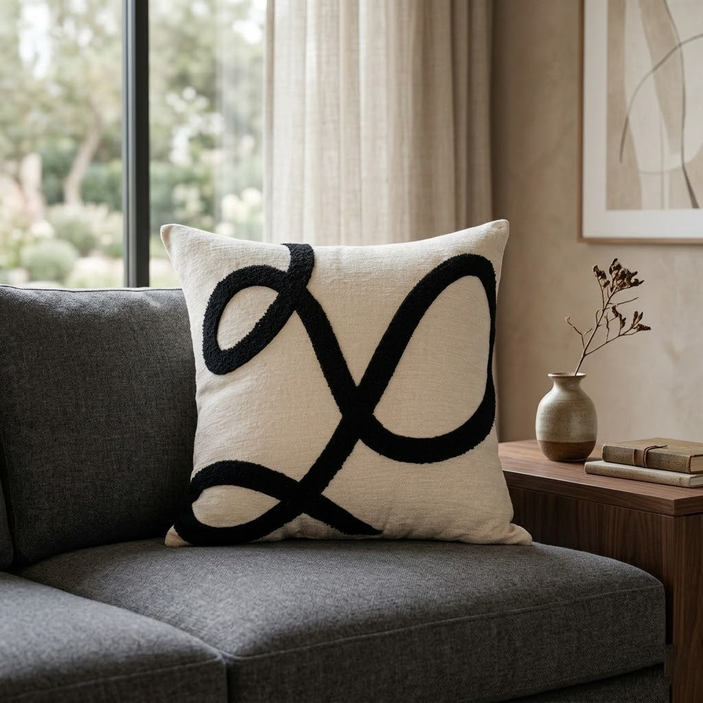 Abstract Knot Cushion Cover